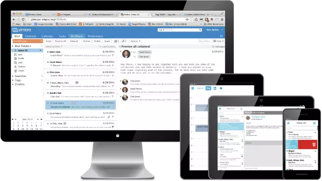 zimbra mail collaboration devices